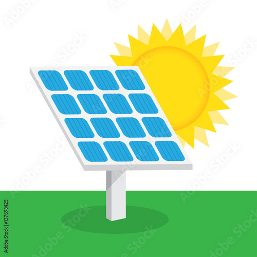 solar battery vector icon
