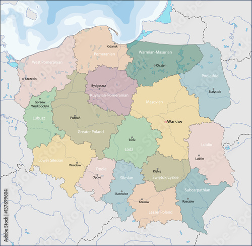 Map of Poland