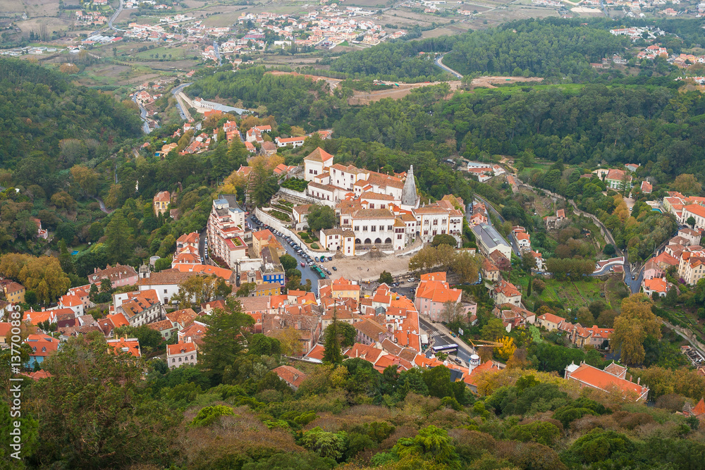 The Castle of the Moors (Portuguese: Castelo dos Mouros), medieval castle. Sintra. Portugal. 