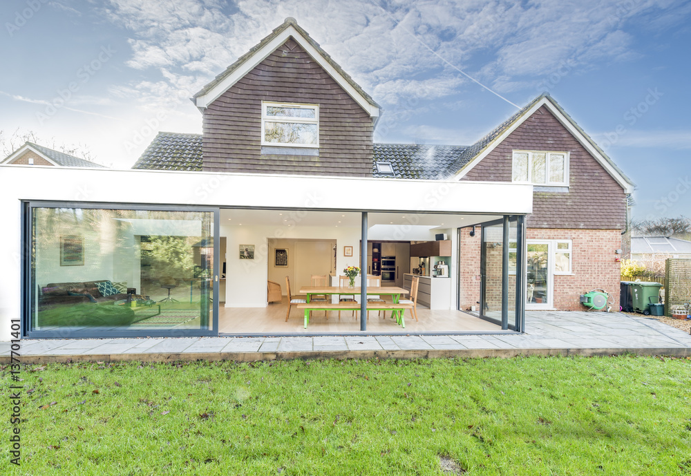 Fototapeta premium Amazing villa with open space, exterior