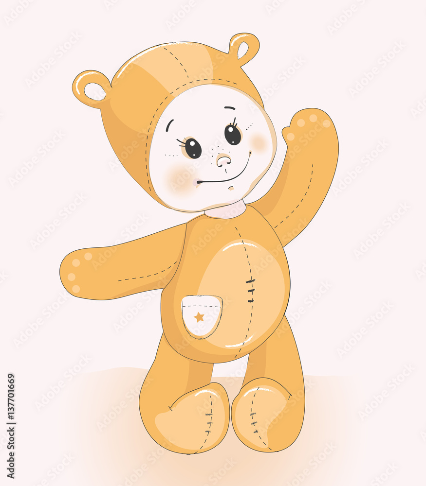 Obraz premium Child bear costume