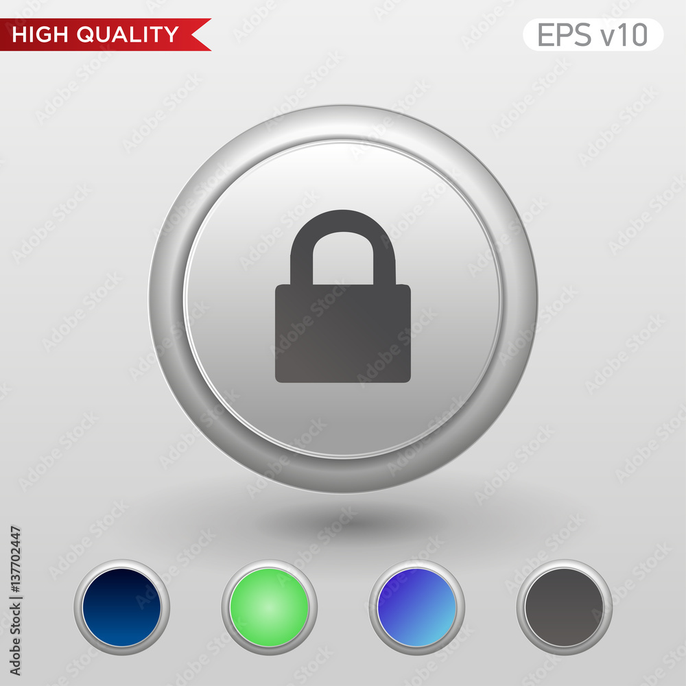 Lock icon. Button with lock icon. Modern UI vector. Lock icon. Button with lock icon. Modern UI vector.