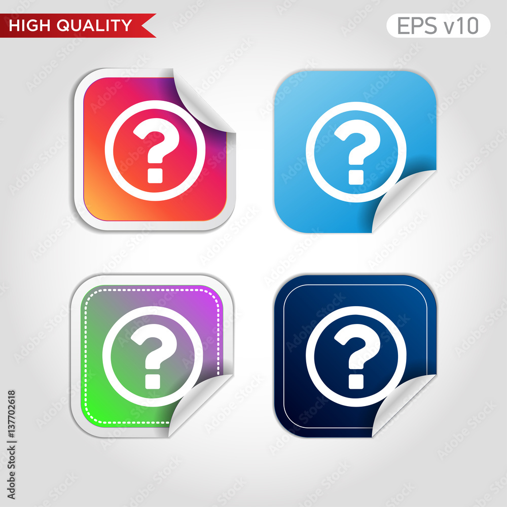 Question icon. Button with question icon. Modern UI vector. Question icon. Button with question icon. Modern UI vector.