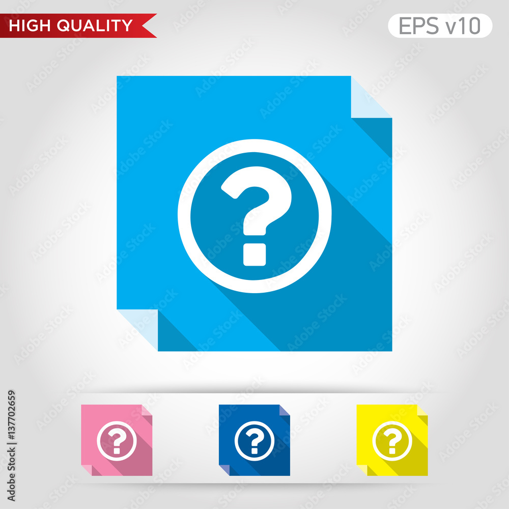 Question icon. Button with question icon. Modern UI vector. Question icon. Button with question icon. Modern UI vector.