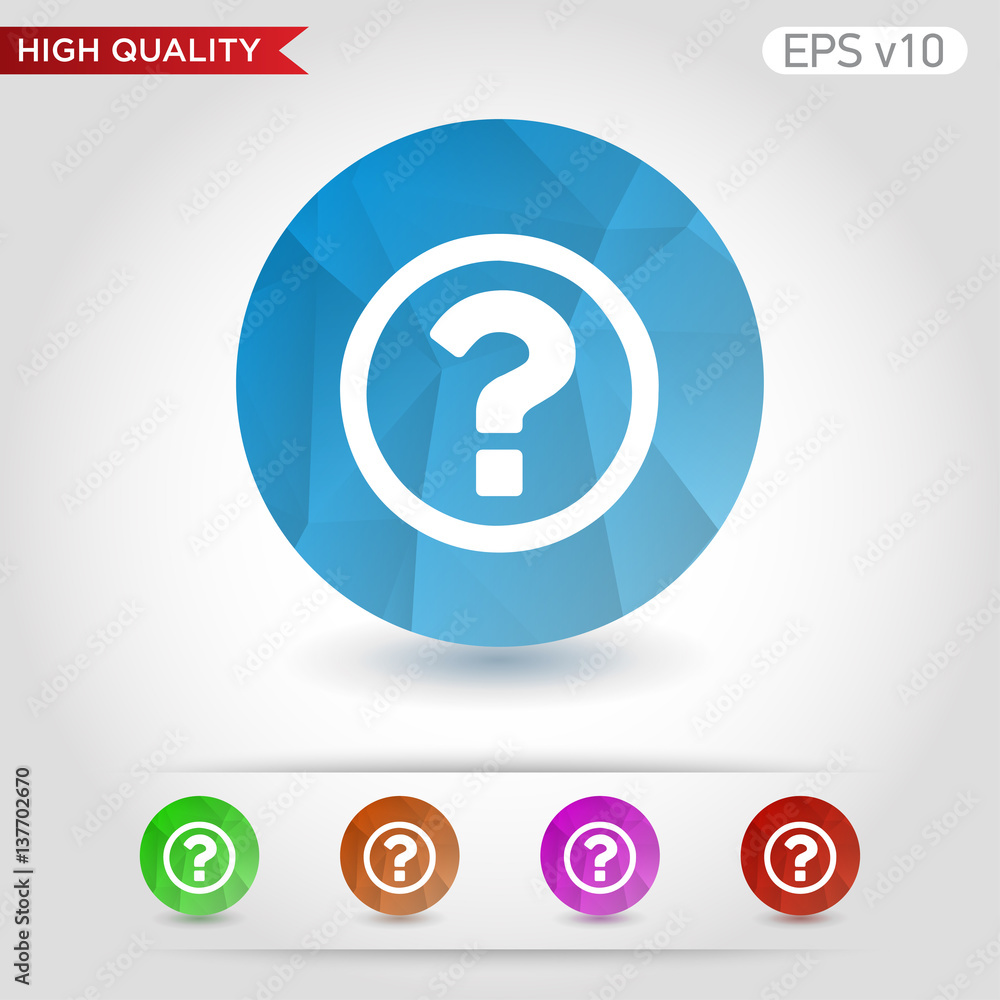 Question icon. Button with question icon. Modern UI vector. Question icon. Button with question icon. Modern UI vector.