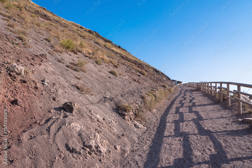 Footpath leading to the crater of Vesuvius