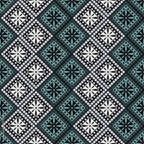 Seamless vector decorative hand drawn pattern. ethnic endless background with ornamental decorative elements with traditional etnic motives, tribal geometric figures. Print for wrapping, background