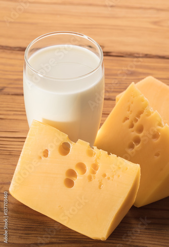 glass of milk and cheese