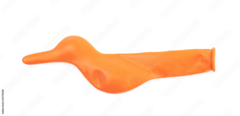 Unblown balloon isolated Unblown balloon isolated