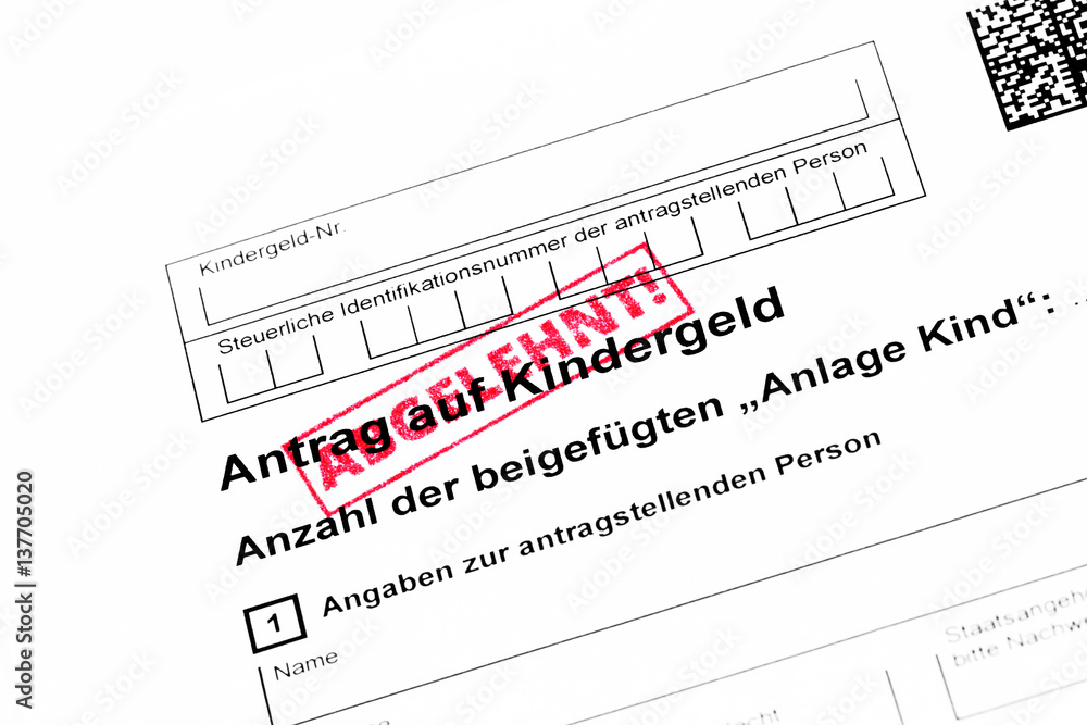 Kindergeldantrag abgelehnt Kindergeldantrag abgelehnt