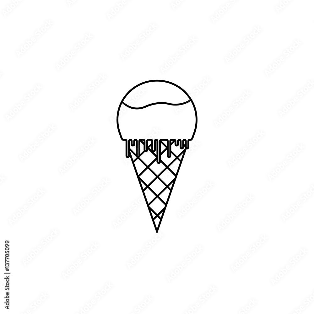 Ice Cream line icon, food & drink elements, sweets sign, a linear pattern on a white background, eps 10. Ice Cream line icon, food & drink elements, sweets sign, a linear pattern on a white background, eps 10.
