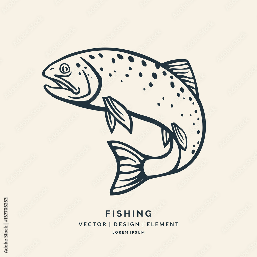 Trout fish jumping out of the water. Trout fish jumping out of the water.