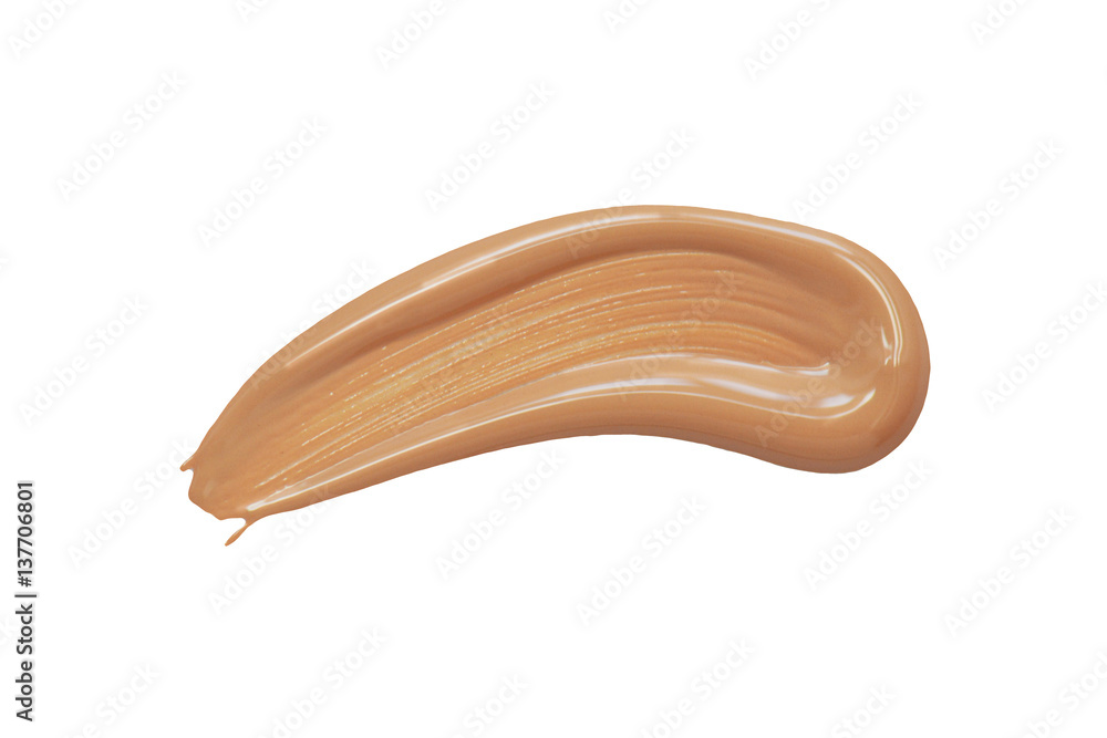 liquid foundation paint strokes isolated on white cosmetic. Smear stroke. liquid foundation paint strokes isolated on white cosmetic. Smear stroke.