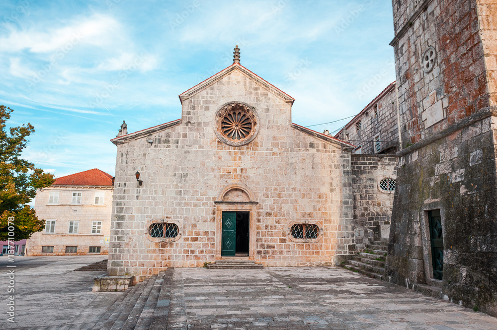 Local church in village Blato on Korcula in Croatia, Mediterranean, Europe
