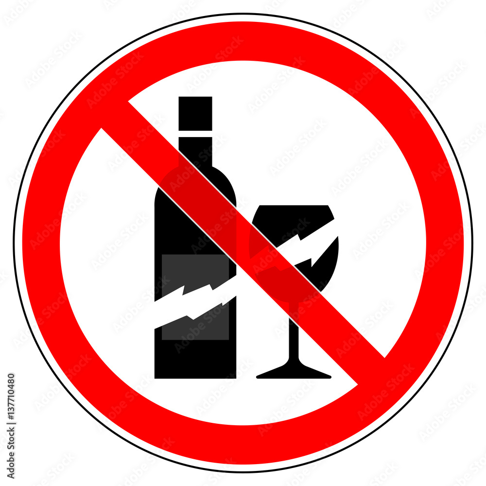 No Food or Drink Glass Decal Signs, SKU: LB-2898