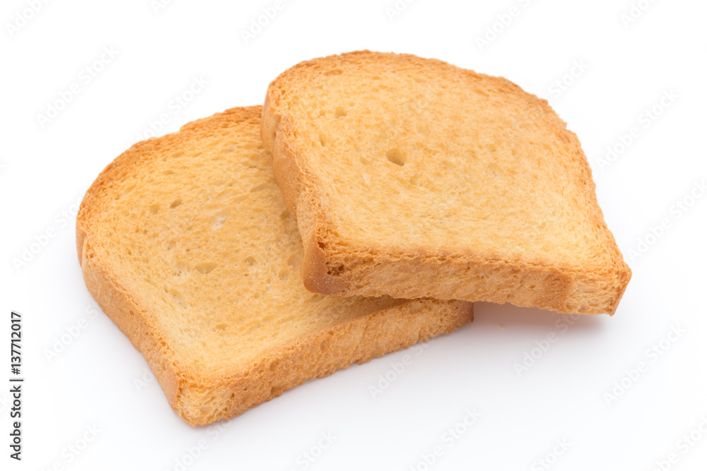Slices of toast bread on wooden table, top view. Slices of toast bread on wooden table, top view.