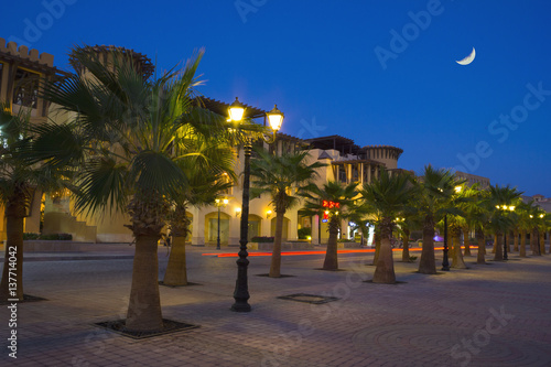 Quay resort of Hurghada at night
