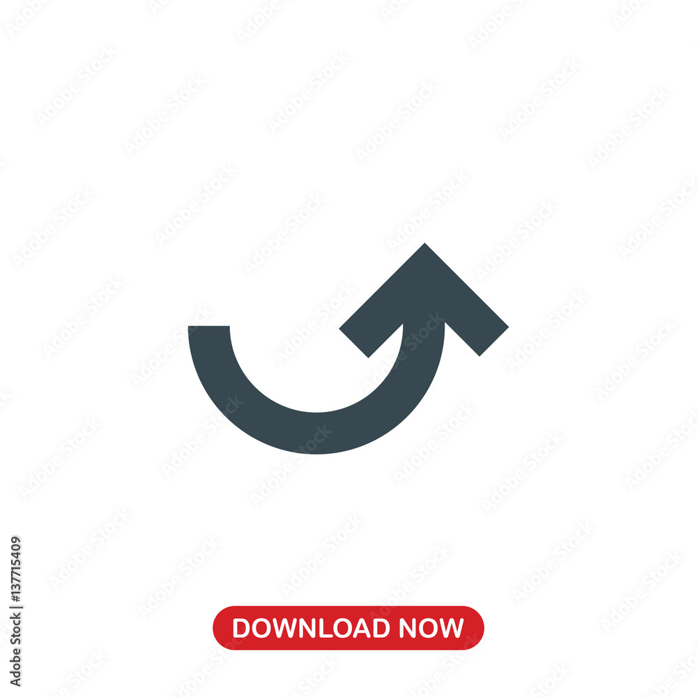 Rounded up arrow icon vector Rounded up arrow icon vector