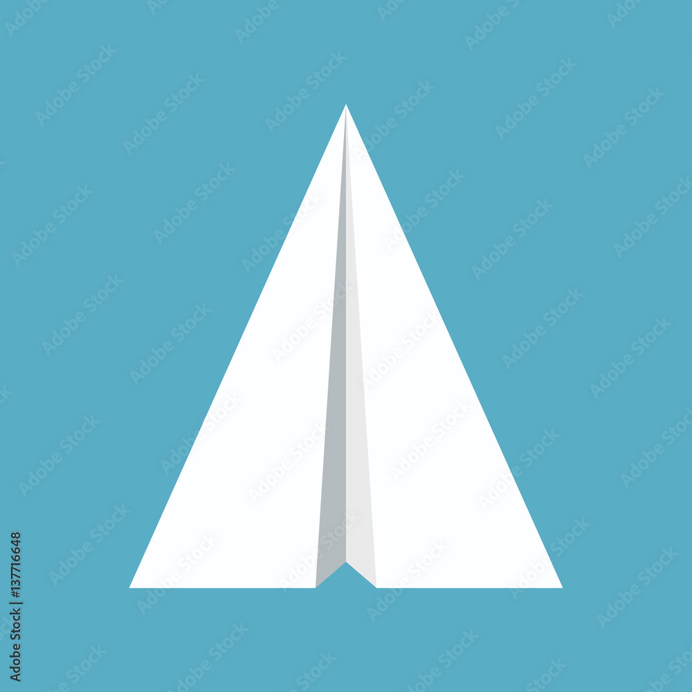 Paper Plane Icon. Papercraft Origami Airplane. Paper Plane Icon. Papercraft Origami Airplane.