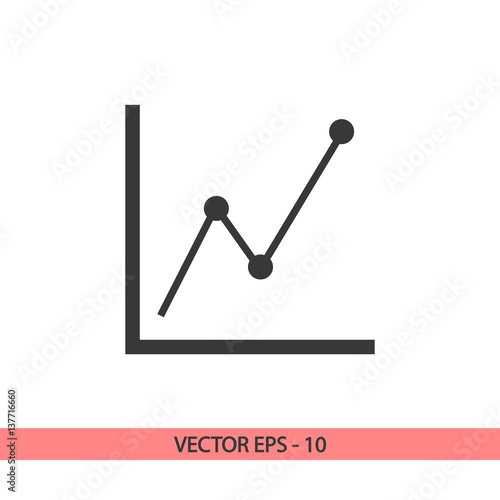 Infographic, chart icon, vector illustration. Flat design style