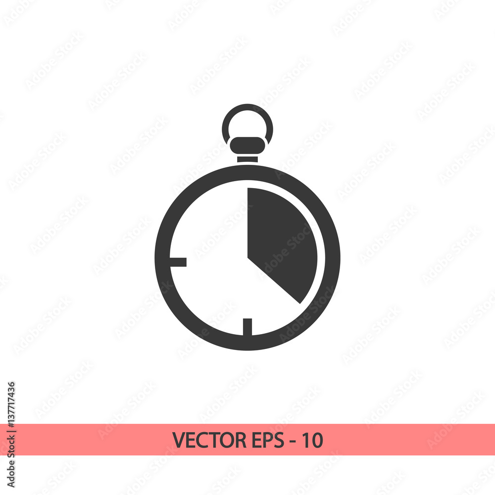 stopwatch icon, vector illustration. Flat design style stopwatch icon, vector illustration. Flat design style