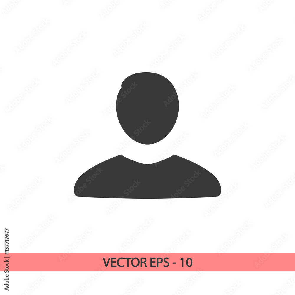 man icon, vector illustration. Flat design style man icon, vector illustration. Flat design style