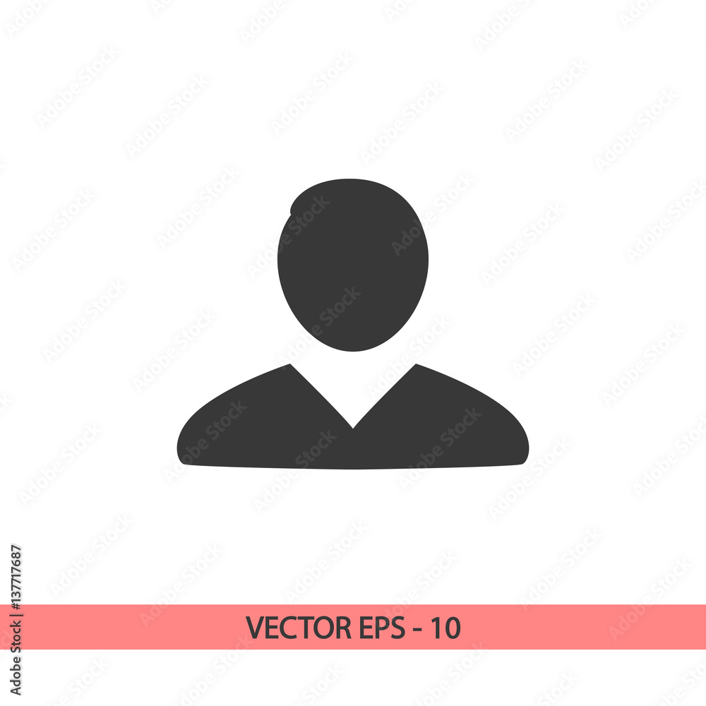 man icon, vector illustration. Flat design style man icon, vector illustration. Flat design style
