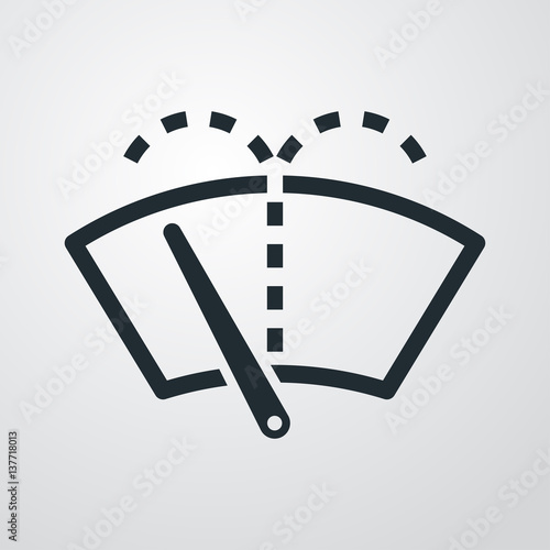 Icono plano limpiaparabrisas en fondo degradado