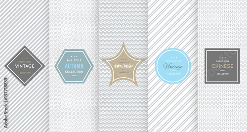 Light grey seamless patterns for universal background