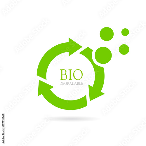 Biodegradable abstract vector icon photo