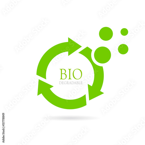 Biodegradable abstract vector icon