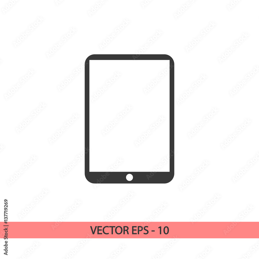 Modern digital tablet PC icon, vector illustration. Flat design style Modern digital tablet PC icon, vector illustration. Flat design style