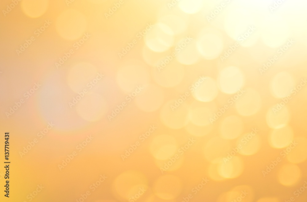 Orange bokeh background.
