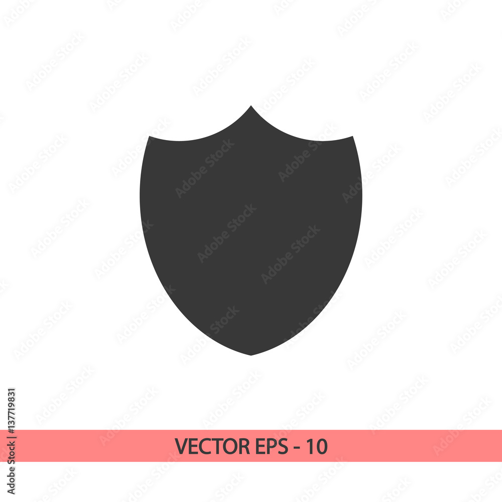 Shield icon, vector illustration. Flat design style Shield icon, vector illustration. Flat design style