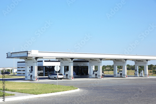 Petrol station in countryside