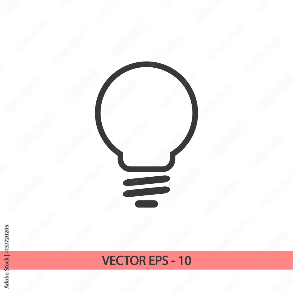 Light bulb icon, vector illustration. Flat design style Light bulb icon, vector illustration. Flat design style