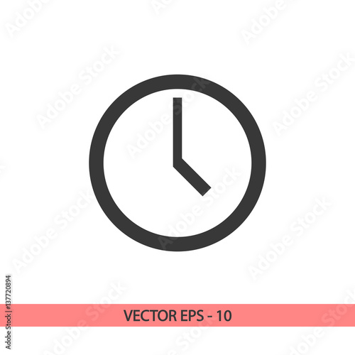 Free Download clock icon, vector illustration. Flat design style - GFXLoad