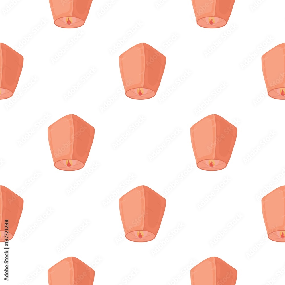 Sky lantern icon in cartoon style isolated on white background. Light ...