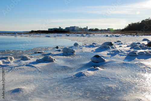 Icy coast of the Baltic Sea