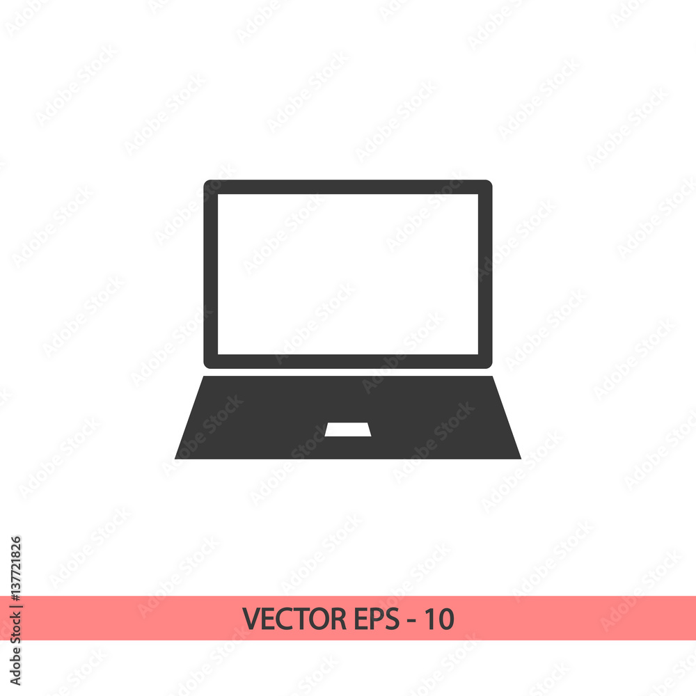 laptop icon, vector illustration. Flat design style laptop icon, vector illustration. Flat design style