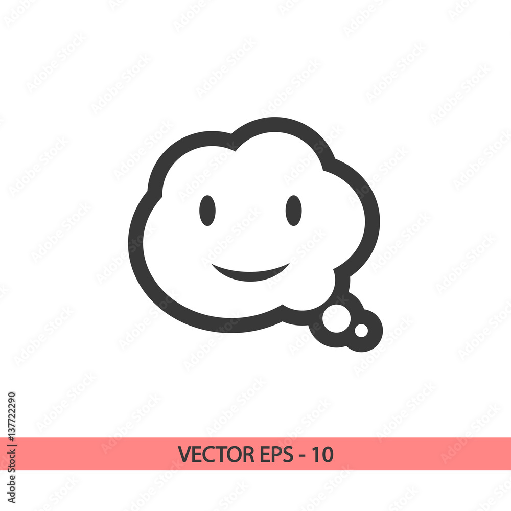 smile talking bubble icon, vector illustration. Flat design style smile talking bubble icon, vector illustration. Flat design style