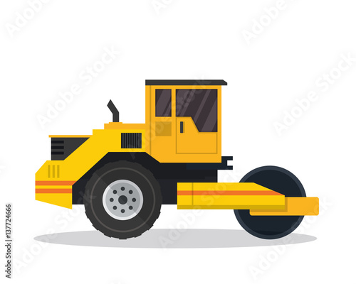 Modern Flat Construction Vehicle Illustration - Crane Truck