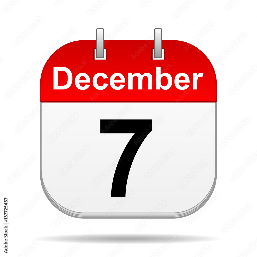 December 7 calendar icon December 7 calendar icon