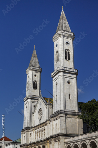 Catholic Parish and University Church Ludwigskirche in Munich, Germany, 2015