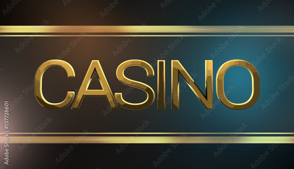 Obraz premium casino golden 3d render background
