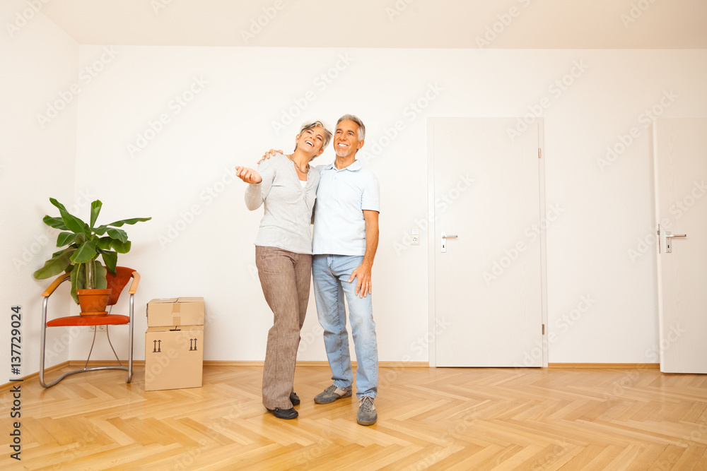 Senior Couple Moving Into A New Apartment Senior Couple Moving Into A New Apartment