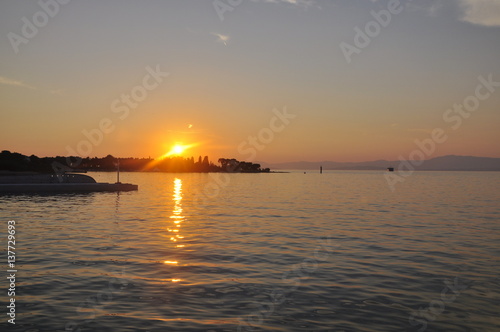 Sunset over Supetar on the Island of Brac