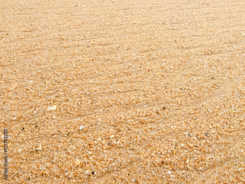 Abstract natural sandy beach closeup, seacoast background. Space surface for text
