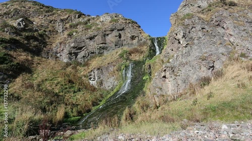 Woodston Burn Waterfall St Cyrus Nature Reserve Scotland
 photo