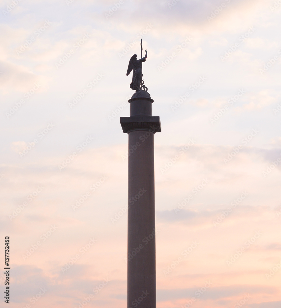 Silhouette of Alexander Column.